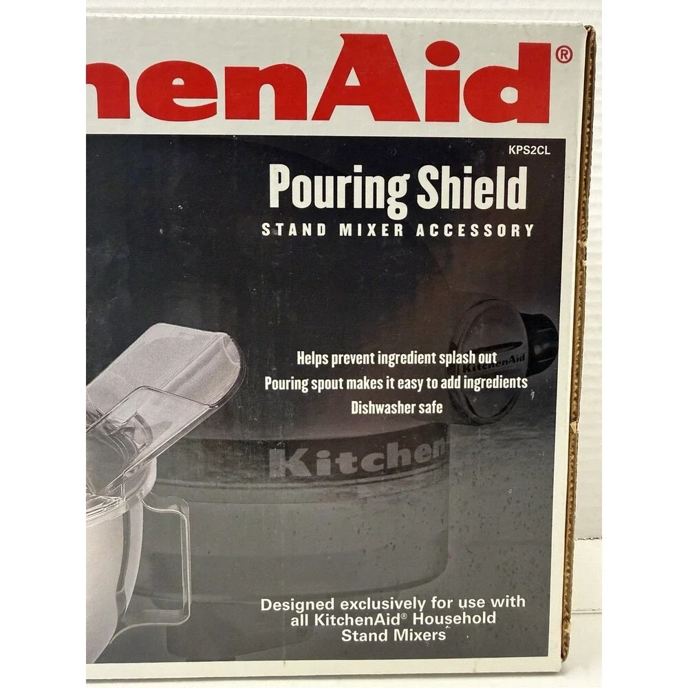 KitchenAid Mixer Bowl Pouring Shield: Model KPS2CL Made in USA  New Open Box